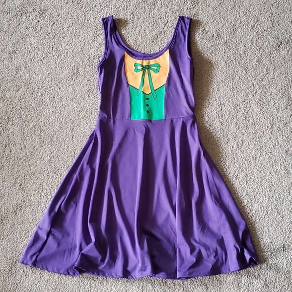 DC Comics Originals Dresses & Skirts - DC Comics Joker a-line skater dress casual cosplay 60s Batman retro